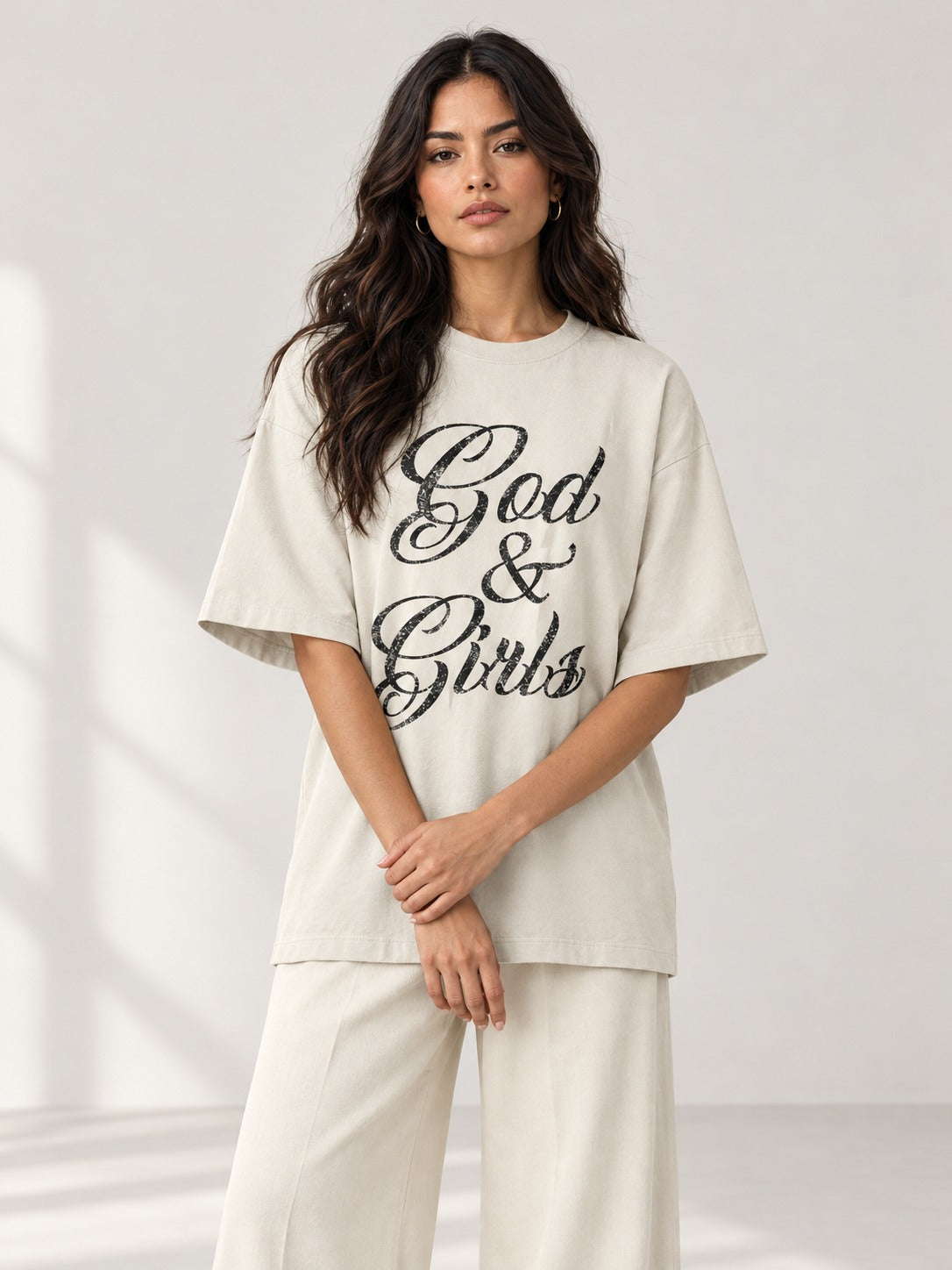God & Girls T on model
