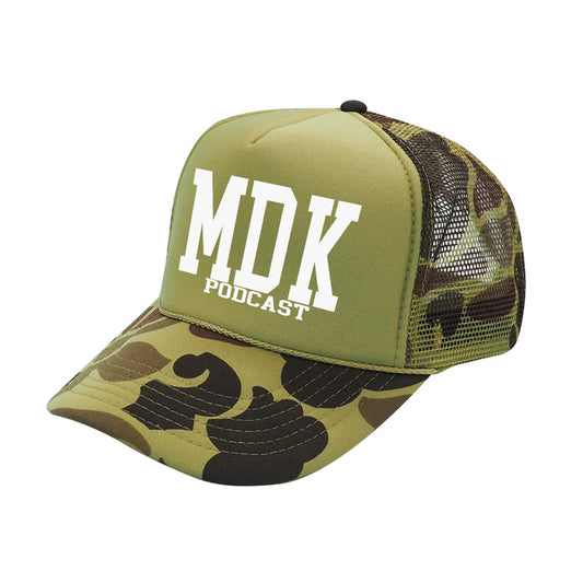 MDK CAMO GREEN PANEL TRUCKER HAT