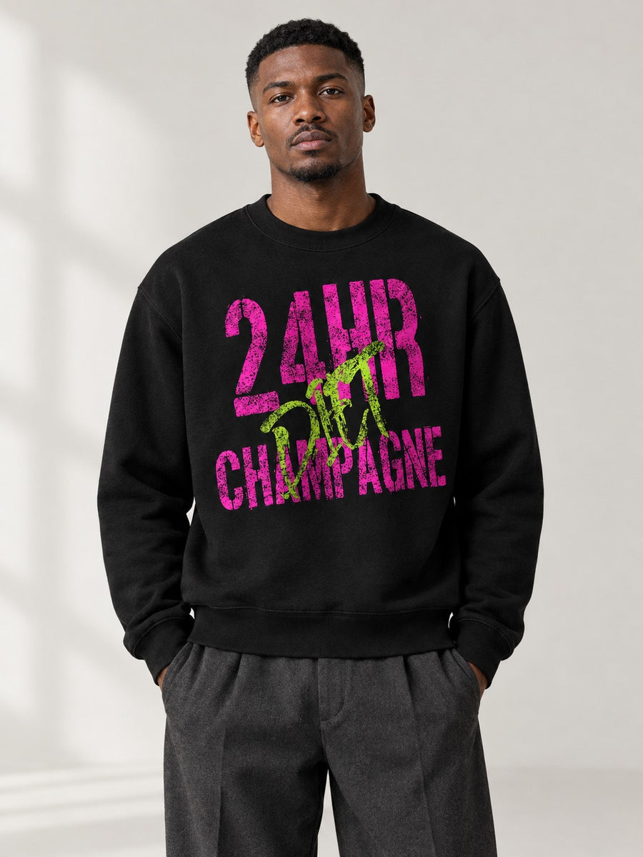 24 CHAMPAGNE CREWNECK on model