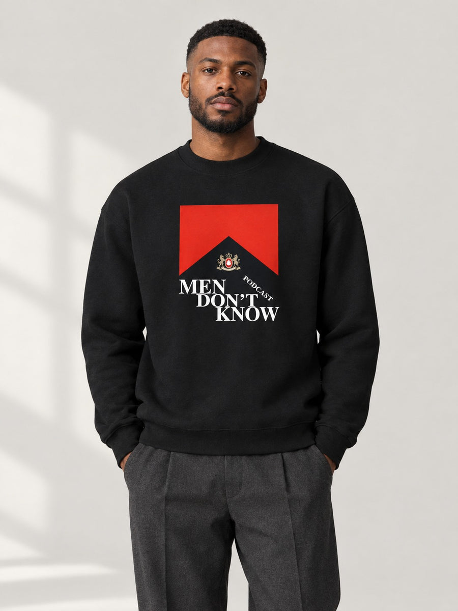 BLACK MEN DON'T KNOW CREW NECK on model