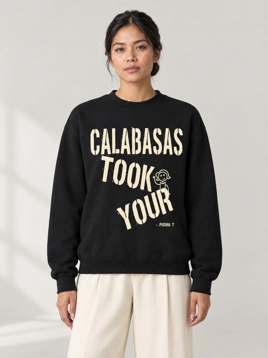 CALABASAS CREW NECK on model
