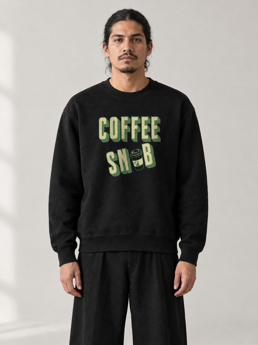 COFFEE SNOB CREWNECK on model