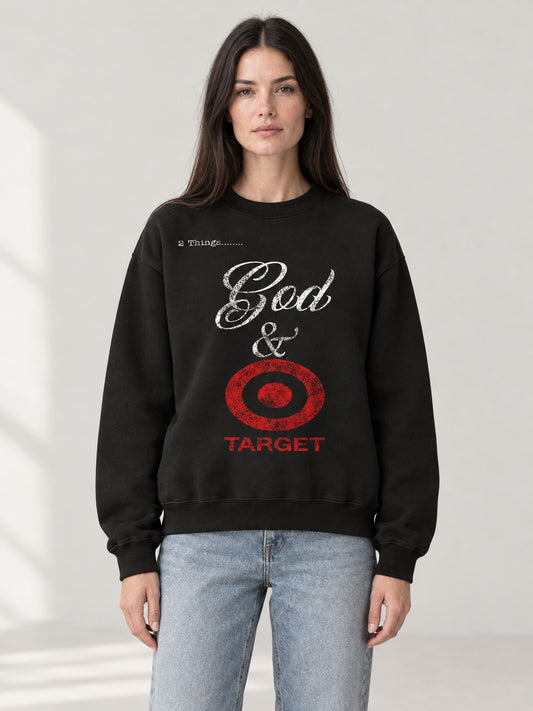 GIRLS & TARGET CREWNECK on model