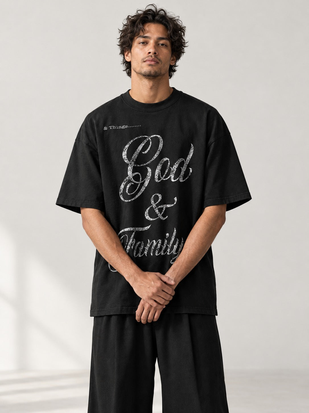 GOD & Family T on model