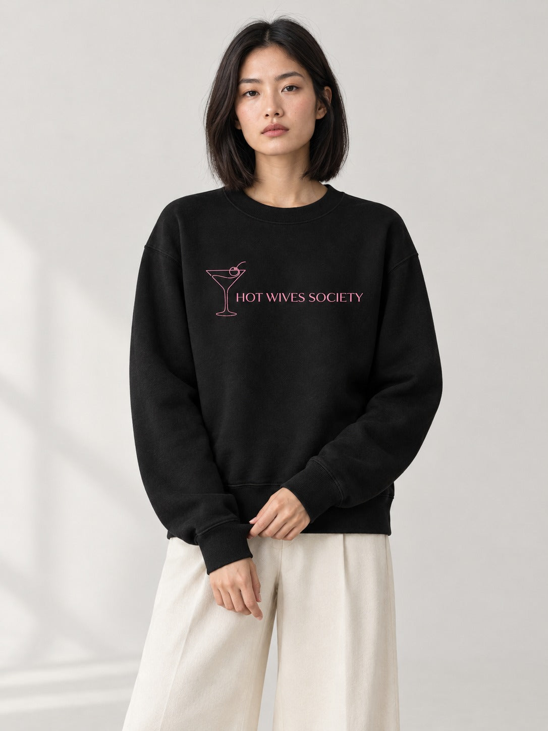 HWS Martini CrewNeck on model