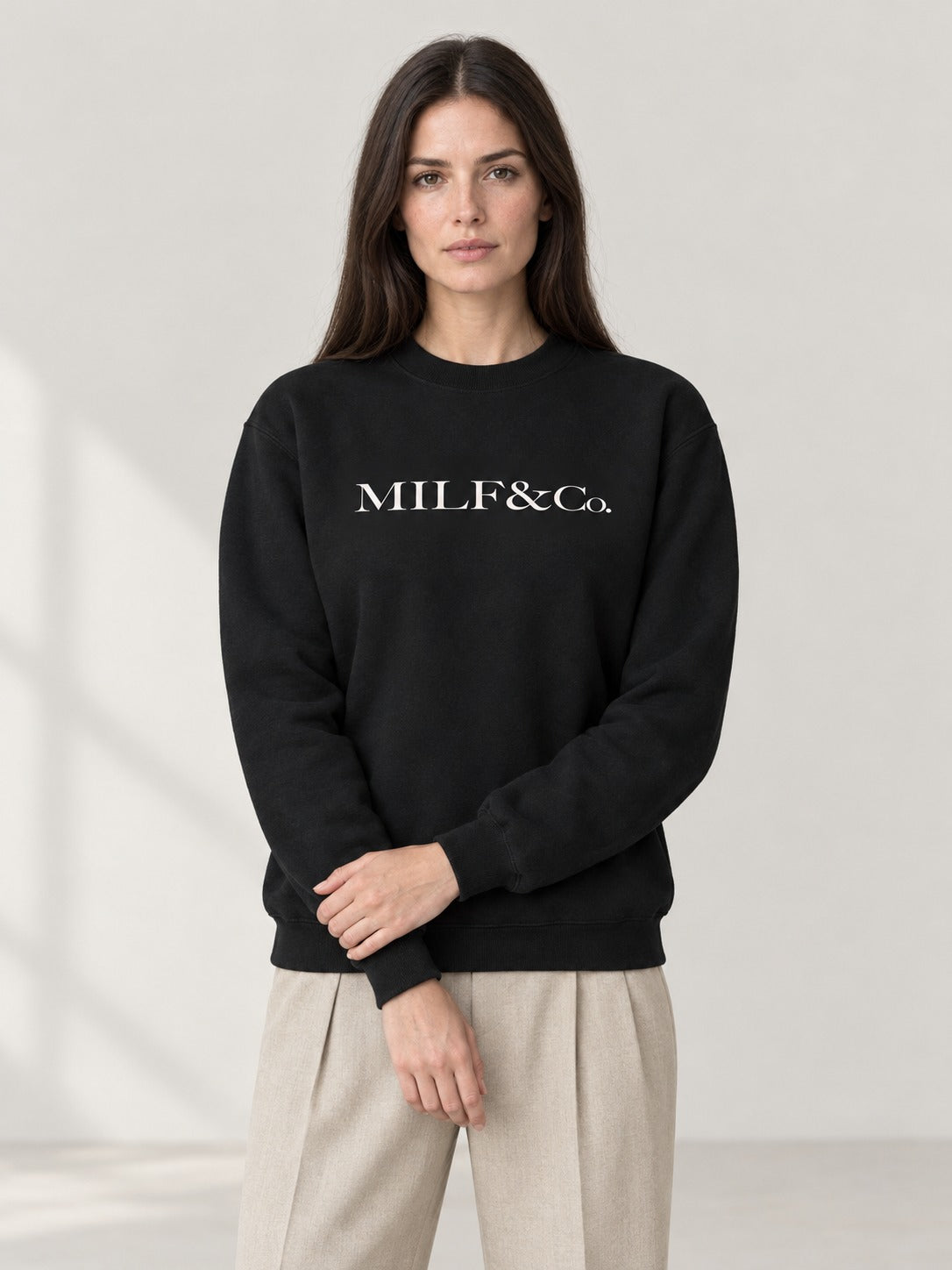 MILF&Co CrewNeck SWEATER on model