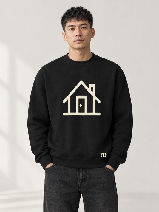YEP (YOUR EX'S PLACE) CREW NECK on model